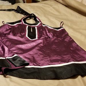 Purple/Black/White Halter Tunic